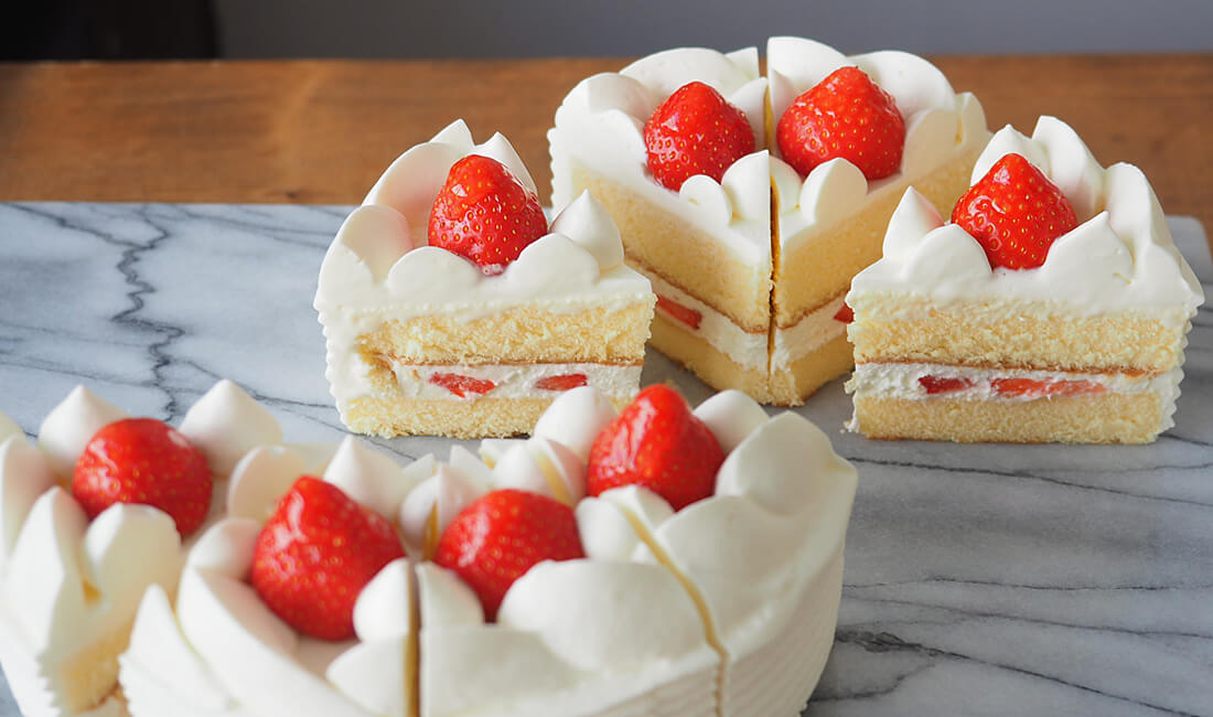 薄力粉を使ったケーキーの写真