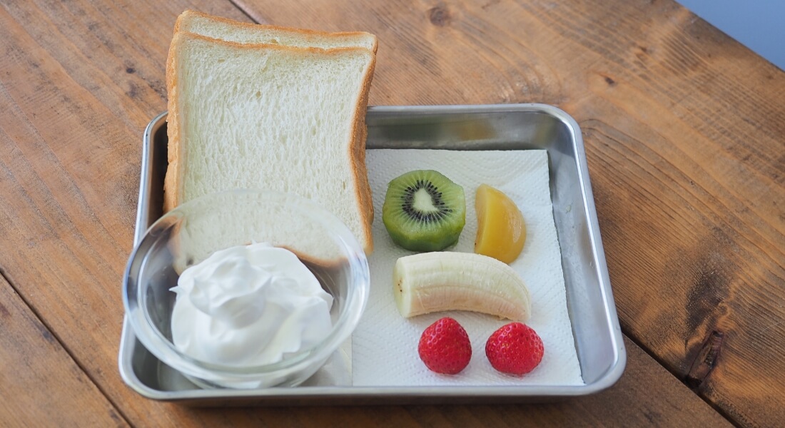 フルーツサンドの材料写真