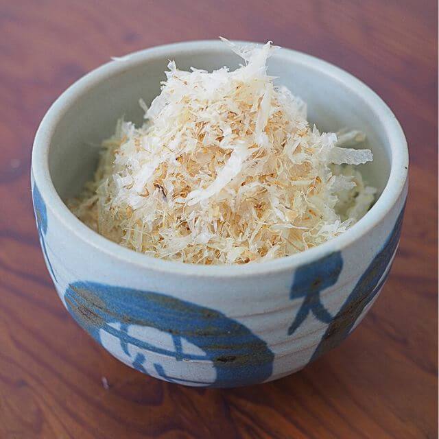 ご飯ののせたさらさら いわし写真