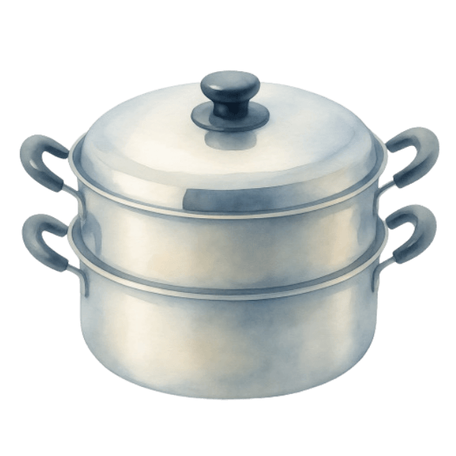 金属蒸し器のイラスト