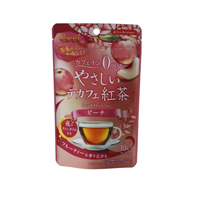 ティーブティック やさしいデカフェ紅茶（ピーチ）1.2g×10袋