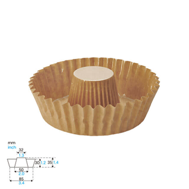 天満紙器 RG06リングカップ（茶無地）10個