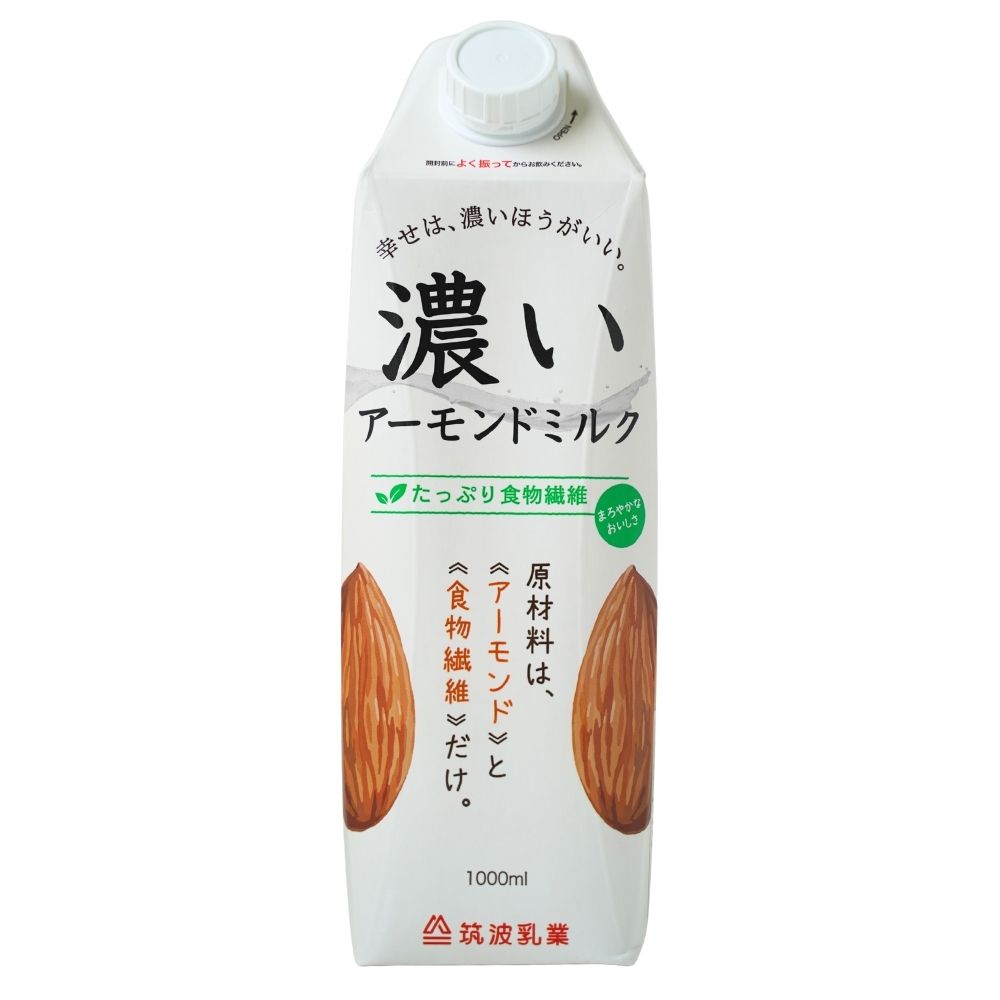 筑波乳業 濃いアーモンドミルク たっぷり食物繊維 1000ml
