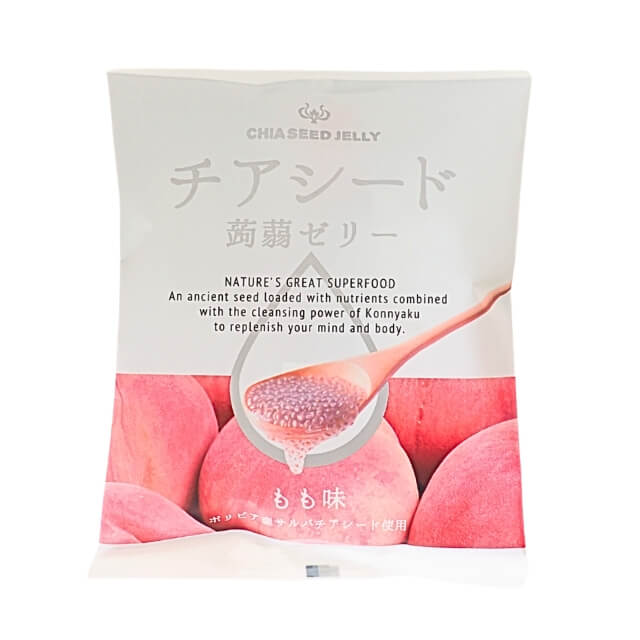 若翔 チアシード蒟蒻ゼリー もも味 10個入