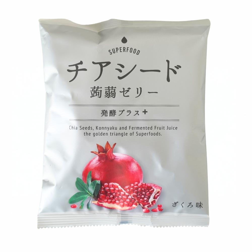 若翔 チアシード蒟蒻ゼリー 醗酵プラス ざくろ味 8個入