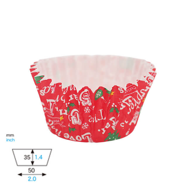 天満 XM770 ペットカップφ50(クリスマススター) 15枚