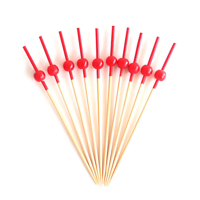 竹明庵工房 梅かんざし串9cm(赤) 10本