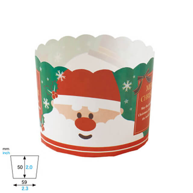 天満 XM667 ケーキカップ(クリスマスペア) 10個