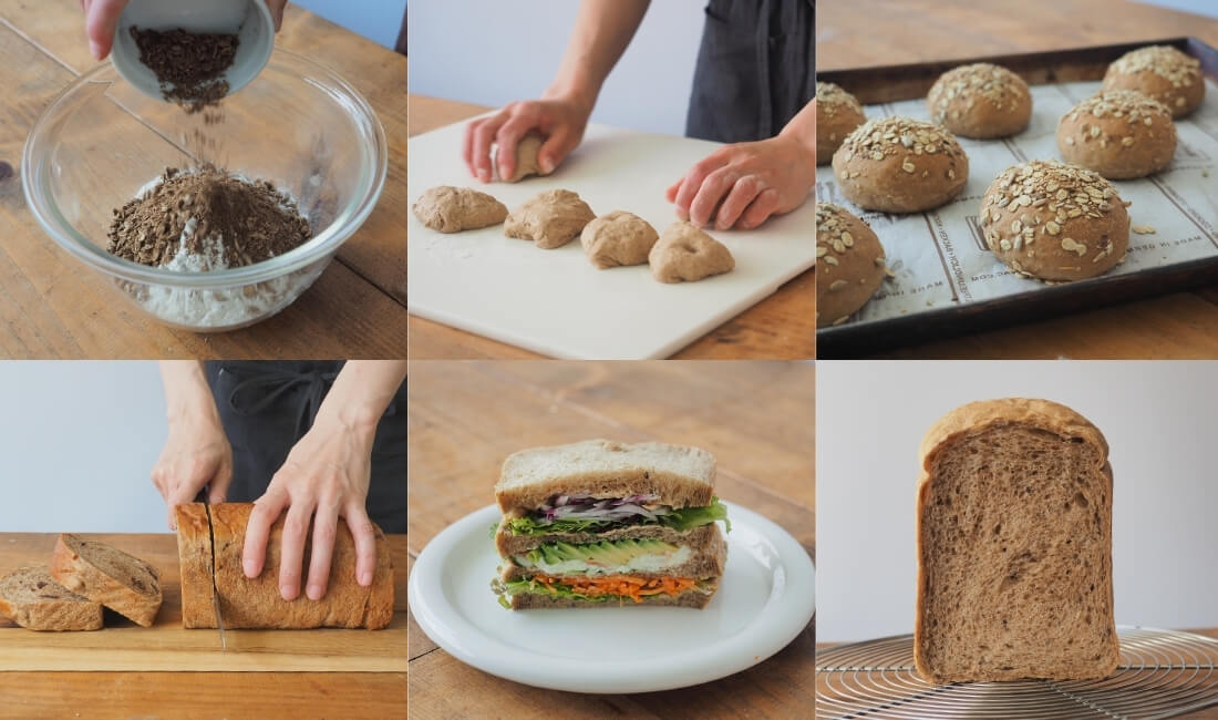 マルチシリアルを使ったパンの写真