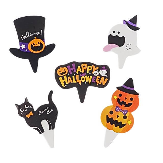 天満紙器 ハロウィンケーキピックセット5種各2枚 10枚アソート
