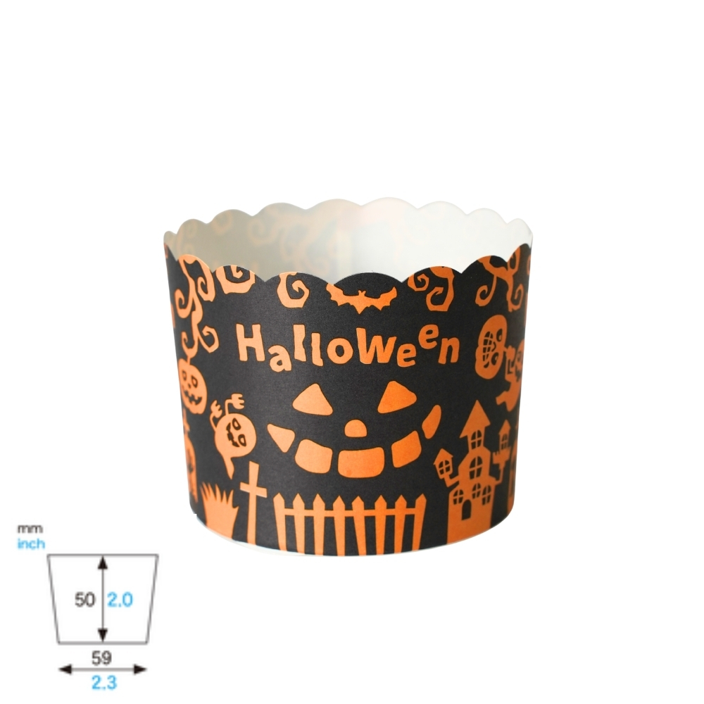 天満紙器 XM508 ハロウィーンカップ(ホーンテッド) 10枚