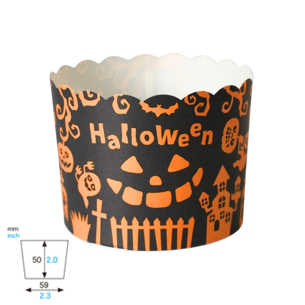 天満紙器 XM508 ハロウィーンカップ(ホーンテッド) 10枚