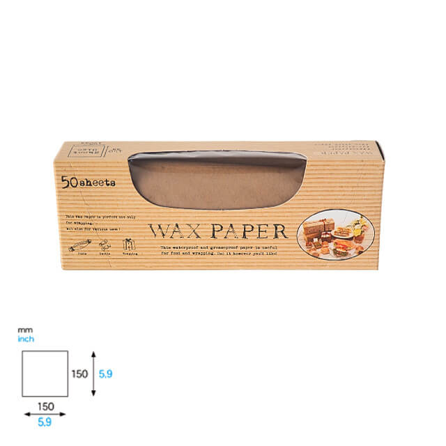 天満紙器 WP1000 ワックスペーパー クラフト無地 50枚入