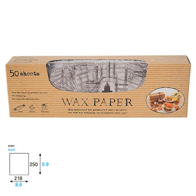 天満紙器 WP3200 ワックスペーパー パリマップ 50枚入