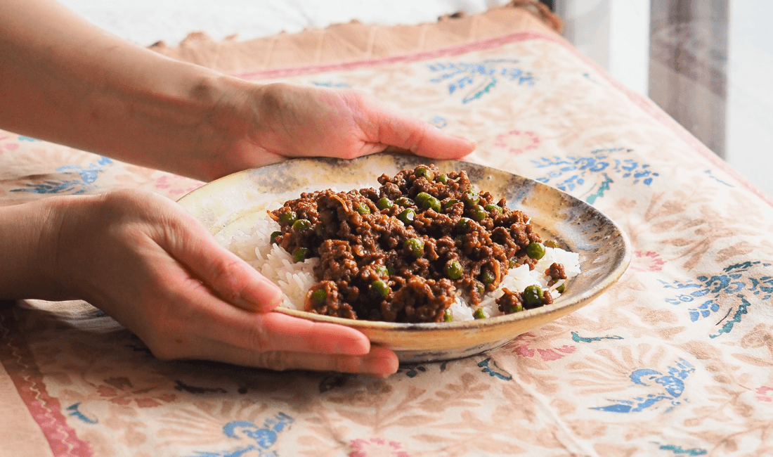 キーマカレーの出来上がり写真