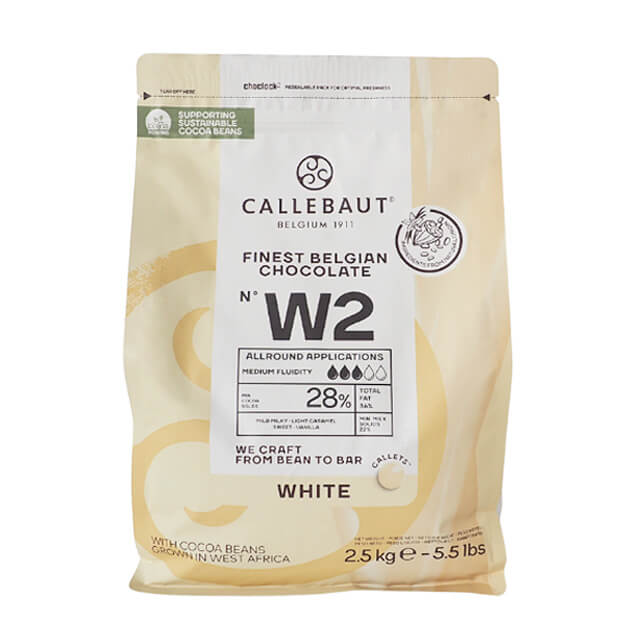 カレボー　ホワイトチョコレート2.5キロ カレボー ホワイトチョコレート W2 28% 2.5kg｜プロフーズ オンライン