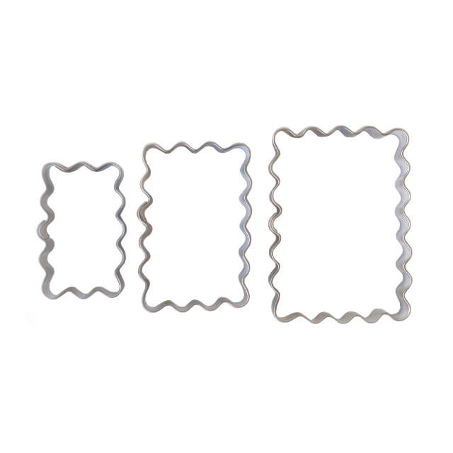 18-8波クッキー抜型(長角) 3個セット