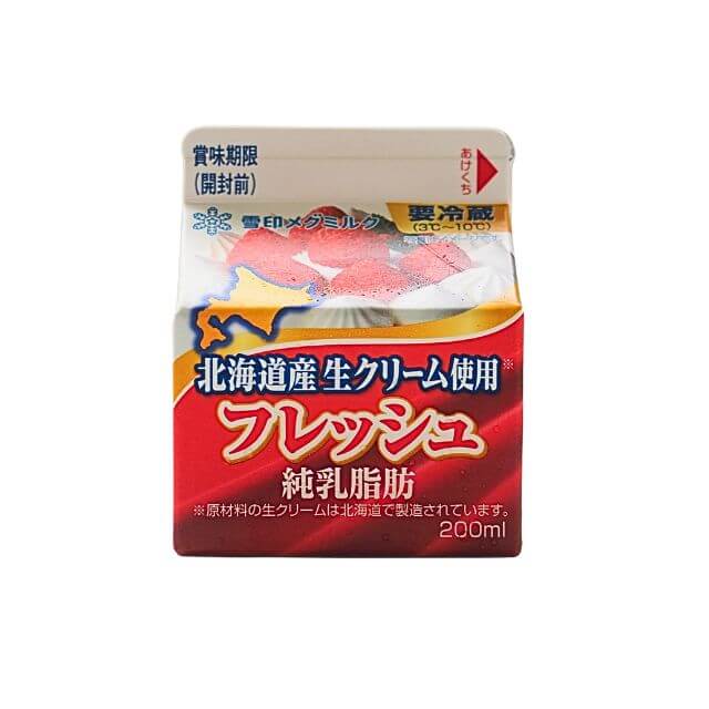 雪印メグミルク フレッシュ 北海道産生クリーム使用 200ml雪印メグミルク フレッシュ 北海道産生クリーム使用 200ml