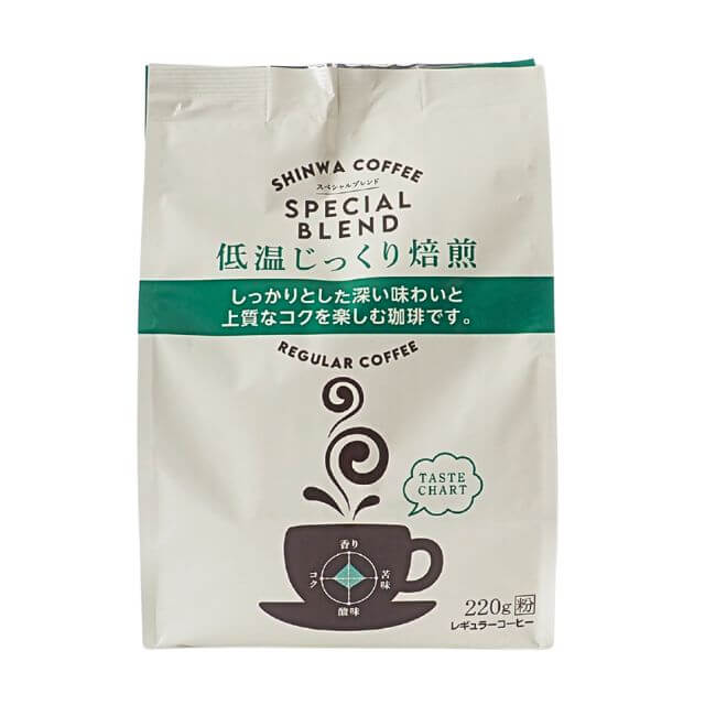 進和 低温じっくり焙煎 モカブレンド（粉） 220g｜プロフーズ