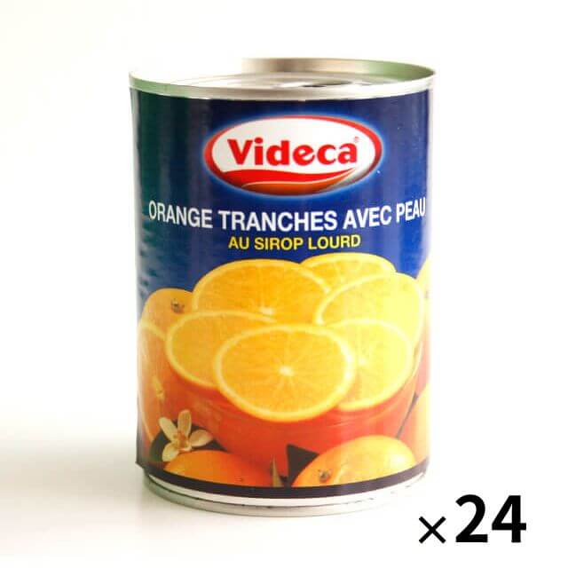 ケース販売  ビデカ オレンジスライス 皮付（ヘビー） 400g×24個