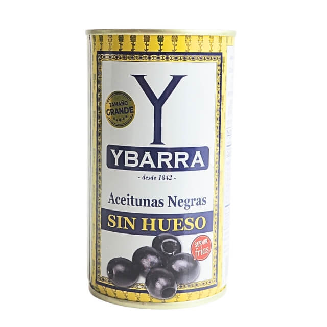 《YBARRA》ブラックオリーブ（種なし）【350g】