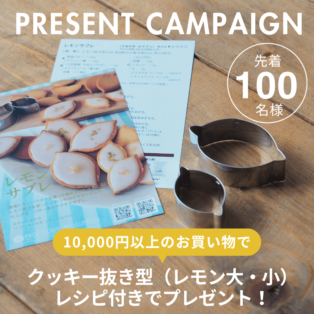 【プレゼント企画】クッキー抜き型（レモン大・小）レシピ付き