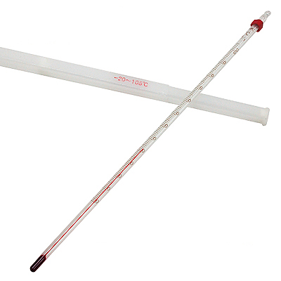 【248-02】棒状温度計（アルコール）[100℃]