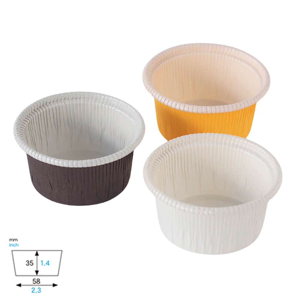 《天満紙器》カールカップ（白・茶・黄）【各色5個（合計15個）セット】