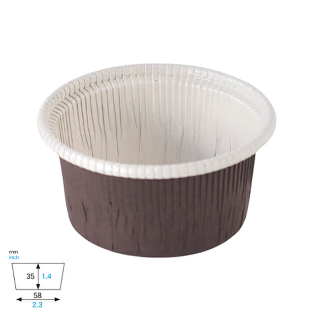 《天満紙器》カールカップ（茶色）【100個】