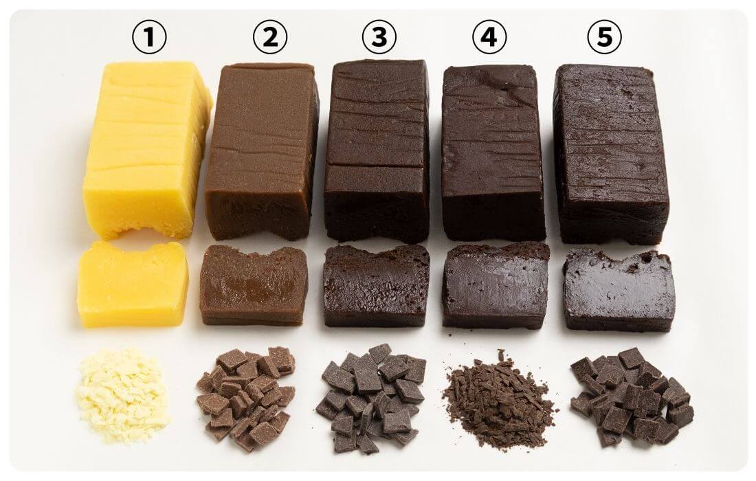 5種類のチョコで作ったテリーヌの写真