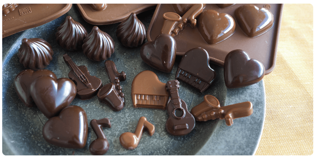 テンパリングされたチョコレートの写真